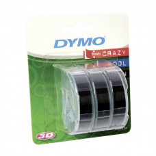 Картридж с красящей лентой DYMO, 9 мм x 3 м, Белый на черном фоне
