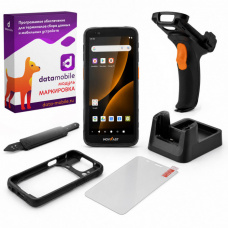 Терминал сбора данных Mertech MovFast S55 (2D, 4/64Gb, WiFi/LTE/BT/NFC, кредл с передачей, пистолетная рукоятка, чехол, защитное стекло, ремешок, Android 13, DataMobile Online+модуль)