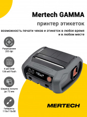 Принтер этикеток Mertech GAMMA (203dpi, USB/BT/WiFi)