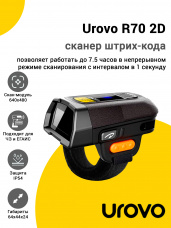 Сканер-кольцо Urovo R70 2D (2D, USB)